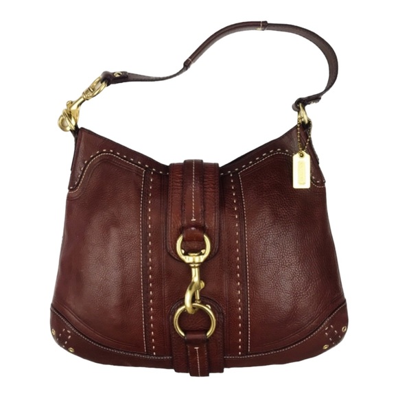 Coach Handbags - COACH GOSSIP GIRL BAG!!! Coach Hamptons Large Tobacco Leather Hobo Shoulder Bag